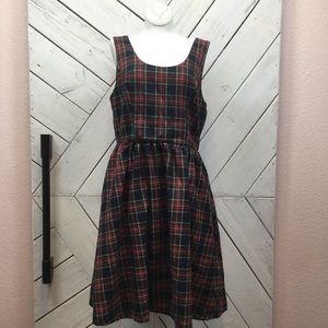 Modcloth Plaid Fit & Flare Skater Dress
